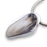 bijoux argent avec pierre marron