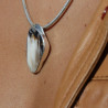 pendentif de créateur argent et bois