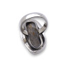 bague argent bois fossilisé femme