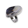 bague argent bois fossilisé