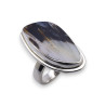 bague argent bois fossile femme