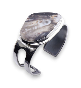 manchette argent pierre