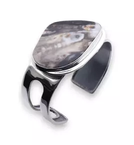 manchette argent pierre