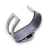 manchette argent et bois femme