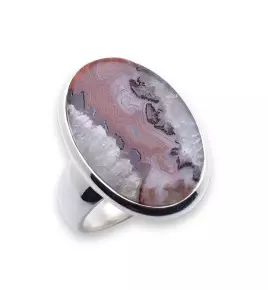 bague argent agate