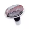 bague agate dentelle folle argent