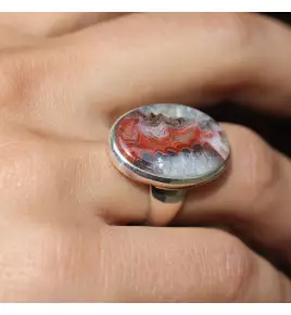 bague argent agate crazy lace