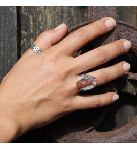 bague argent agate