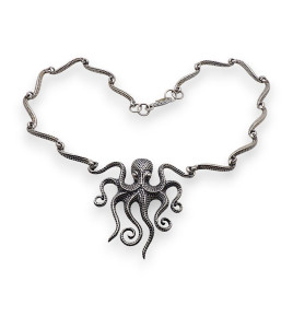 collier pendentif poulpe