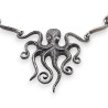 collier pendentif poulpe argent