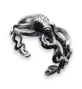 bracelet argent pieuvre homme