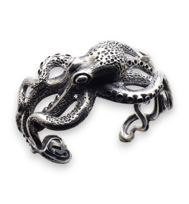 bracelet argent poulpe homme