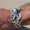 manchette homme argent poulpe