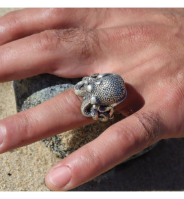 bague pieuvre homme