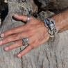 bague pieuvre argent
