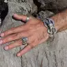 bague pieuvre argent