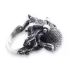 bague pieuvre argent homme