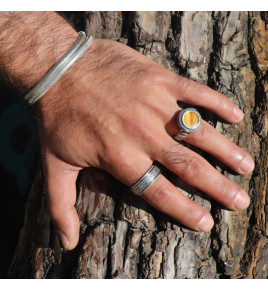 bague homme argent