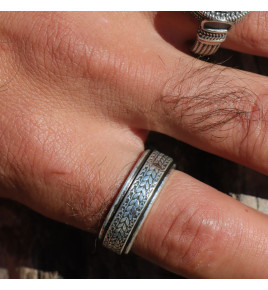 bague argent homme