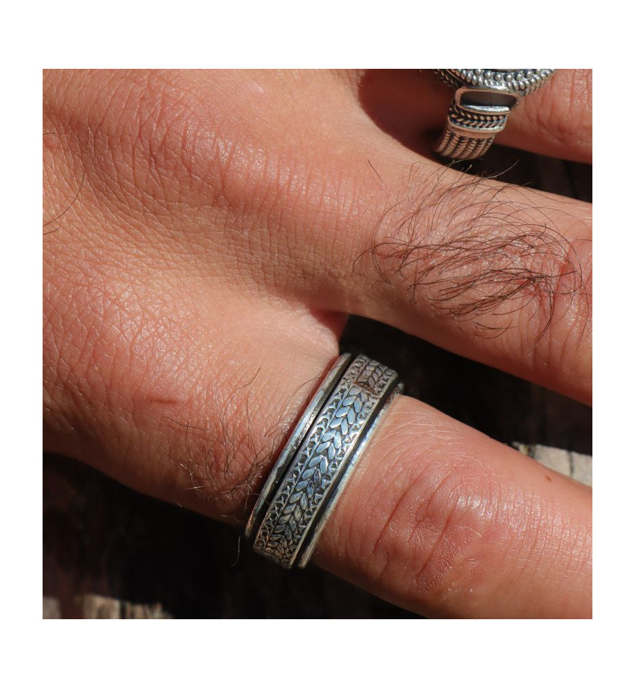 bague argent homme