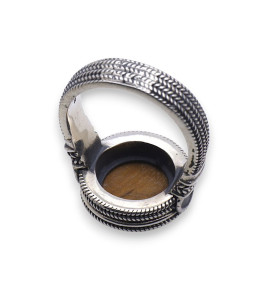 bague oeil de tigre pour homme