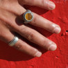 bague homme avec pierre oeil de tigre