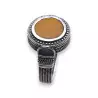 bague oeil de tigre homme