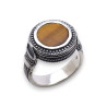 bague homme argent oeil de tigre