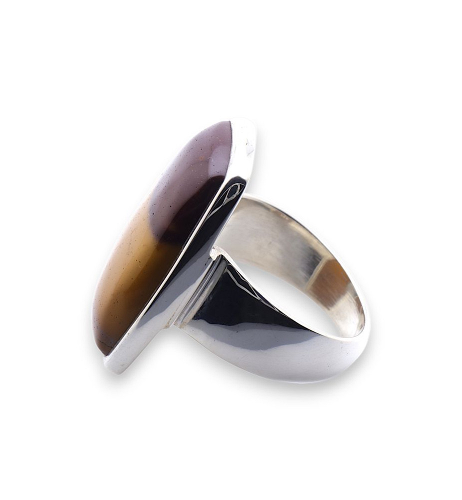 bague argent jaspe mokaite
