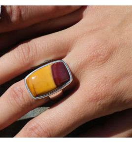 bague argent jaspe