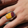 bague argent jaspe
