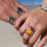 bague argent jaspe mokaite