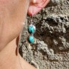 Boucles d'oreilles argent et turquoise