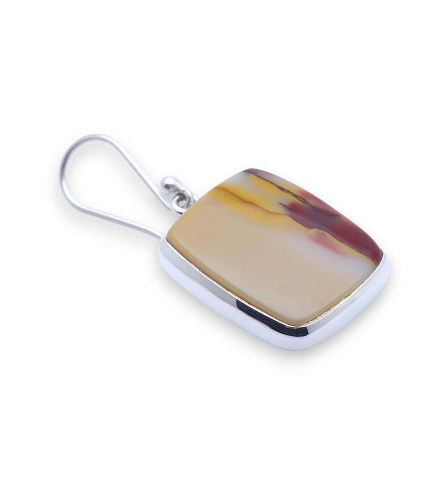 jaspe mokaite boucle d'oreille