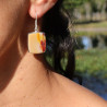 boucles d'oreilles argent jaspe