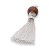pendentif pompon argent et jaspe