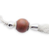 pendentif pompon argent