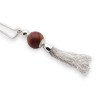 pendentif pompon pierre et argent