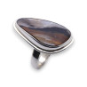 bague argent bois fossilisé femme