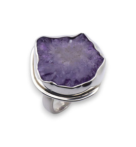 bague argent et améthyste