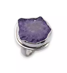 bague argent et améthyste