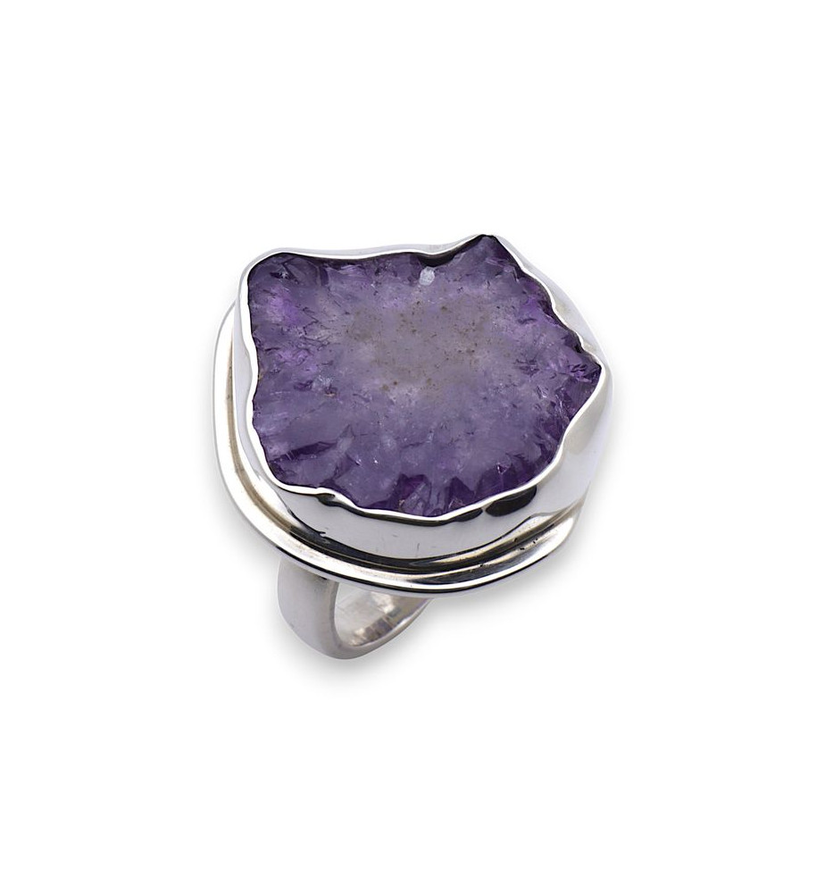 bague argent et améthyste