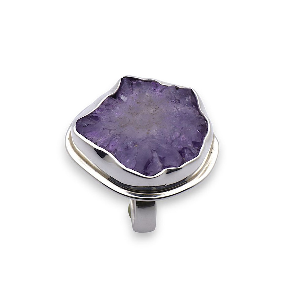 bague argent avec améthyste