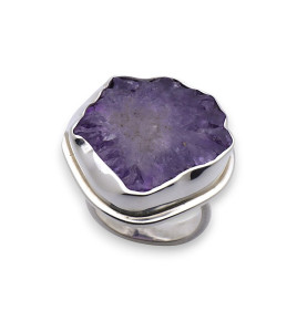 grosse bague argent améthyste