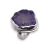bague argent avec pierre améthyste
