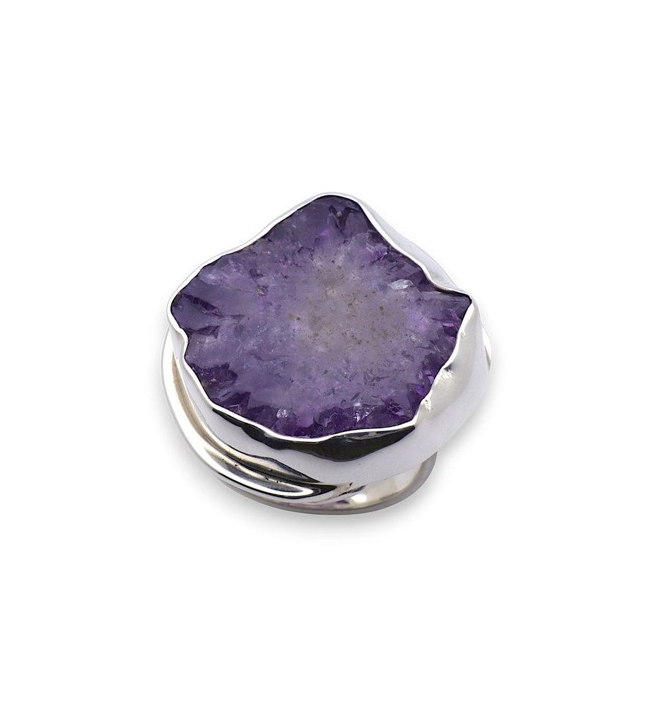 bague argent pierre améthyste