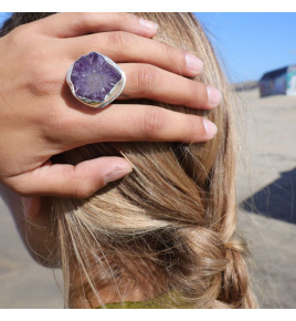 améthyste bague argent
