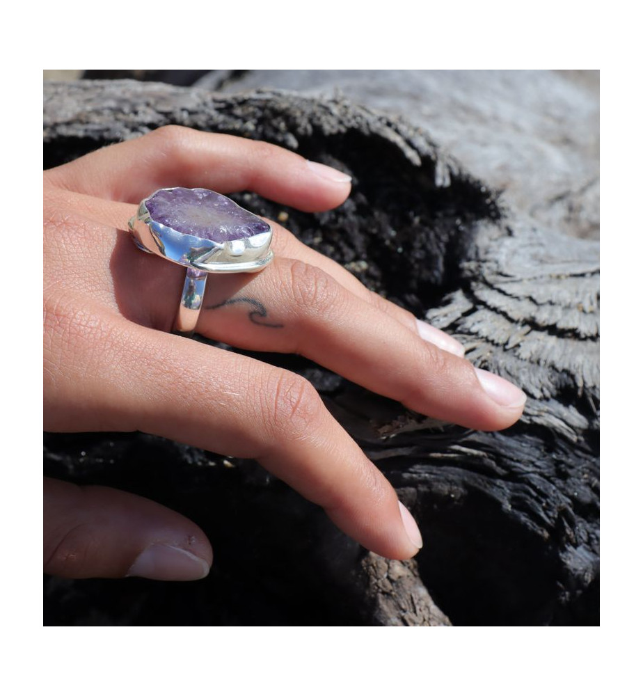 bague améthyste stalactite