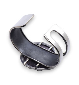 bracelet manchette argent pierre