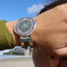 bracelet manchette argent amethyste